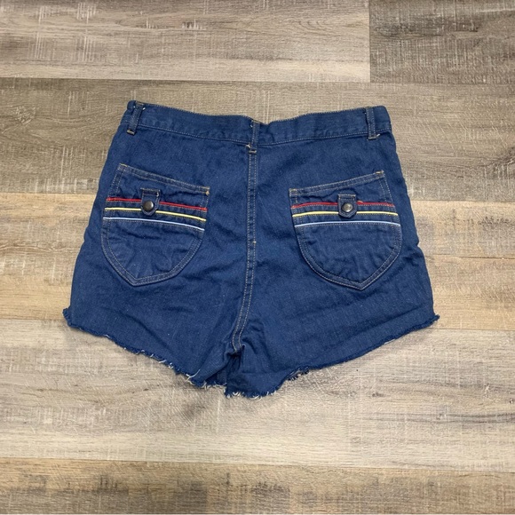 Jean Team Vintage Denim Cut Off Shorts 30 - Picture 4 of 4